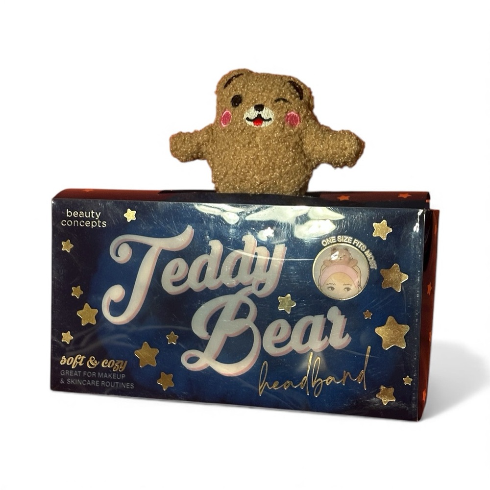 Teddy Bear Headband Brown and Light Pink